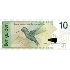 P28a Netherlands Antilles - 10 Gulden Year 1998